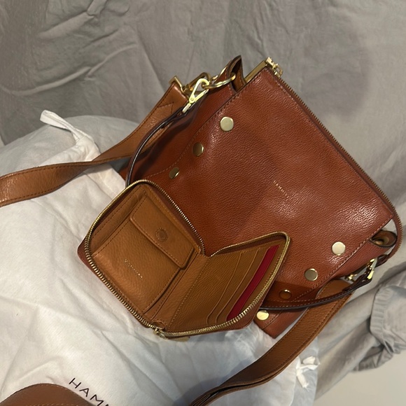GORGEOUS brown leather Hammitt Bryant bag with matching wallet!  EUC! - Picture 3 of 16